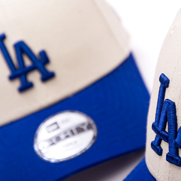 Dětská Kšiltovka New Era - MLB Color Block 9FORTY - LA Dodgers - Stone / Dark Royal
