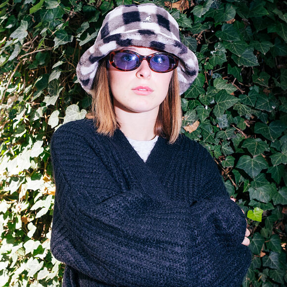 Kangol - Faux Fur Bucket - Black Check