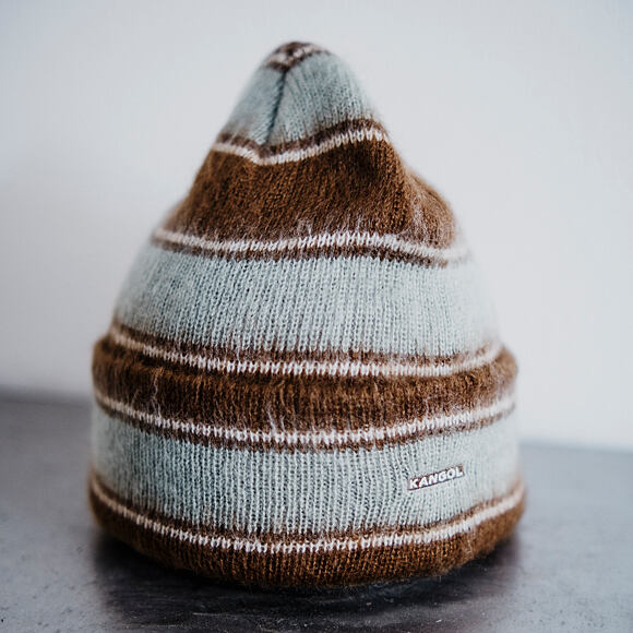 Kangol - Fuzzy Stripe Beanie - Brown