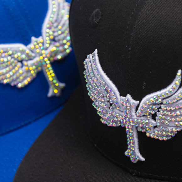 Kšiltovka Reflection Luxury Shine Loud Snapback - Satin Black / White