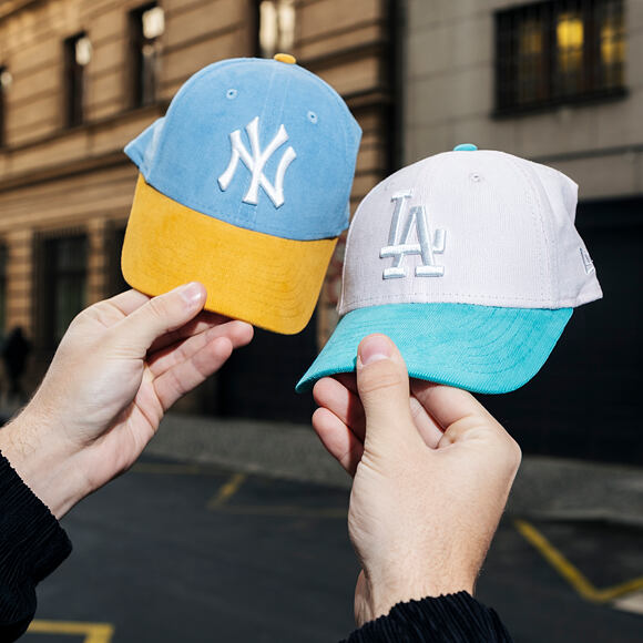 Kids Cap New Era - MLB Kids Cord 9FORTY - NY Yankees - Blue Foam / Yellow