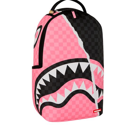 Sprayground Pink And Black Tear Sip Backpack
