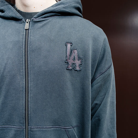 Sweatshirt New Era - MLB Washed Full Zip Hoody - LA Dodgers - Dark Grey