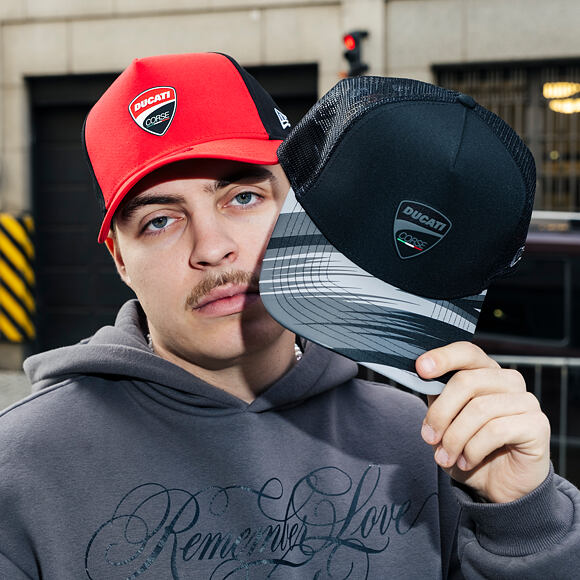 Cap New Era - Ducati Motor Core 9FORTY Trucker - Scarlet