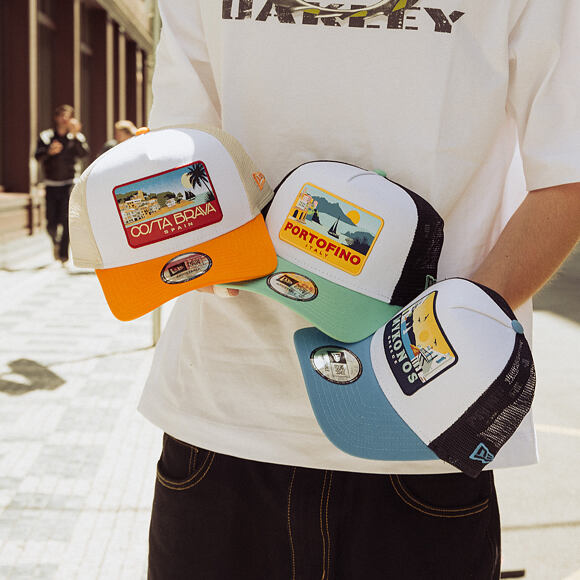 Cap New Era - Branded Location Patch 9FORTY A-Frame Trucker - Orange