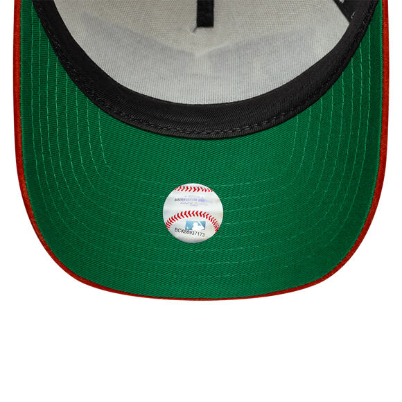 Cap New Era - MLB Wordmark Suede 9FORTY A-Frame - NY Yankees - Cream / Warm Flame