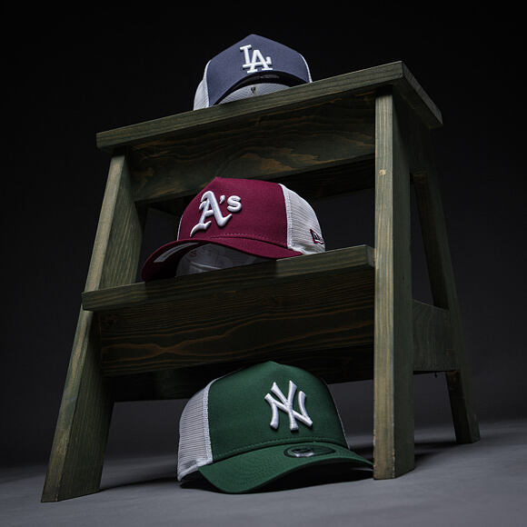 Cap New Era - MLB Essential 9FORTY A-Frame Trucker - Oakland Athletics - Burgundy