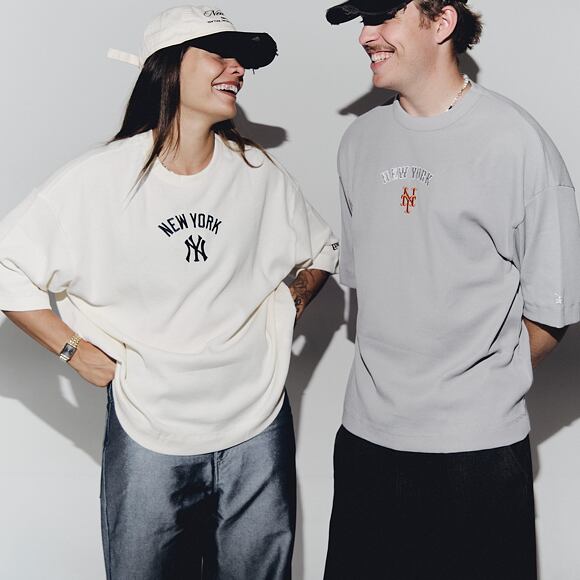 Tee New Era - MLB Waffle Box Tee - NY Yankees - Off White