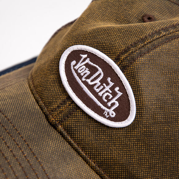 Cap Von Dutch - Coated Cotton Oval Patch Baseball - Olive / Plum