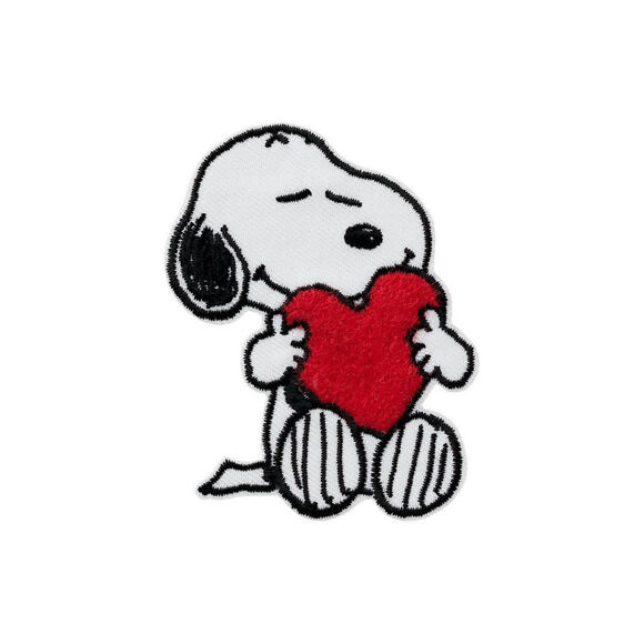 Patch Monoquick - Snoopy se srdíčkem 7,5 x 5,5 cm