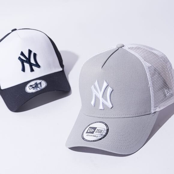 New Era Clean Trucker 2 New York Yankees Grey White Cap