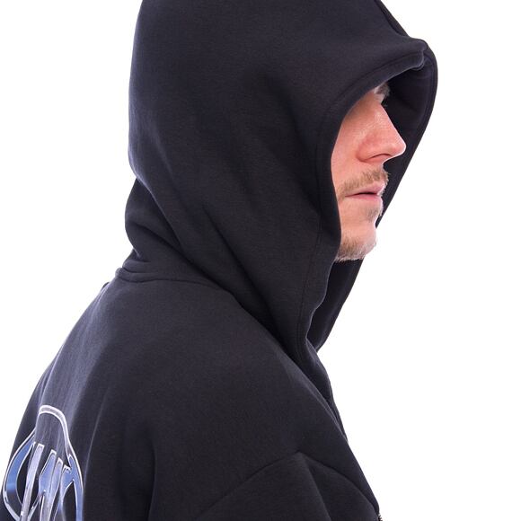 Mikina Karl Kani - Woven Signature Chrome Zip Hoodie - black