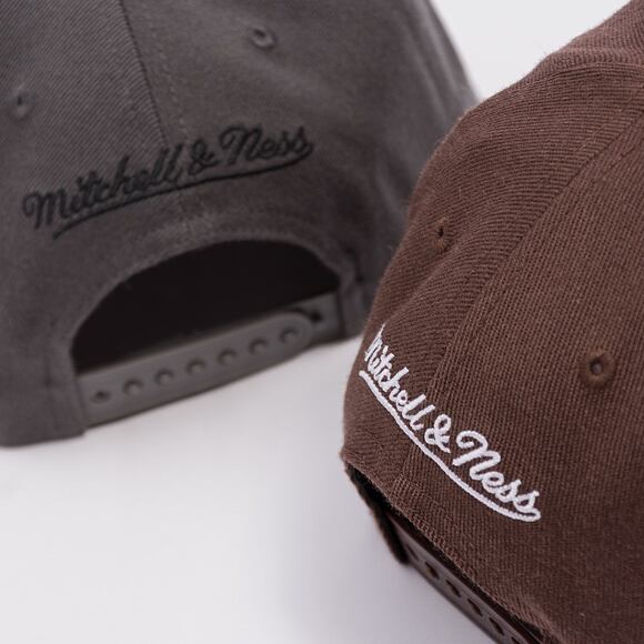 Mitchell & Ness Pinscript Redline Snapback Branded Charcoal Cap