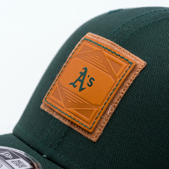 Kšiltovka New Era - MLB Debossed 9SEVENTY Stretch-Snap - Oakland Athletics - Green / Brown