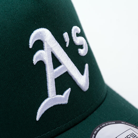 Kšiltovka New Era - MLB Mesh Patch 9FORTY Trucker - Oakland Athletics - Dark Green