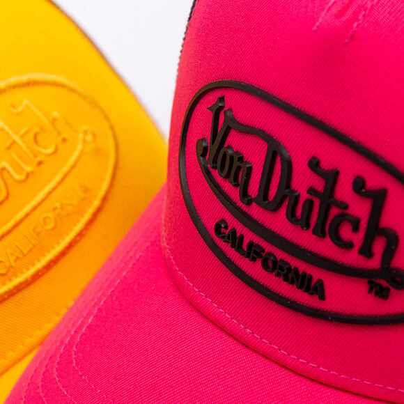 Kšiltovka Von Dutch - Trucker - Rubber Logo Pink/Black