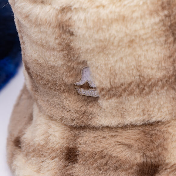 Kangol - Faux Fur Bucket - Beige Multi Plaid