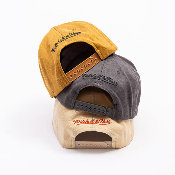 Mitchell & Ness Pinscript Redline Snapback Branded Charcoal Cap