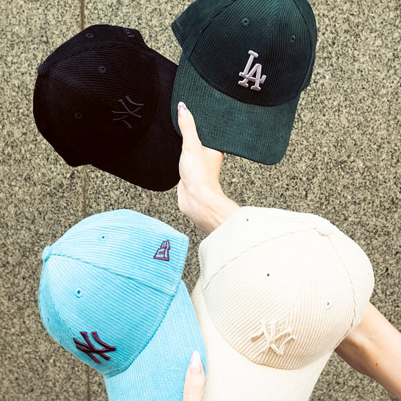 Dámská Kšiltovka New Era - MLB Cord 9FORTY - LA Dodgers - Dark Green / Lavender