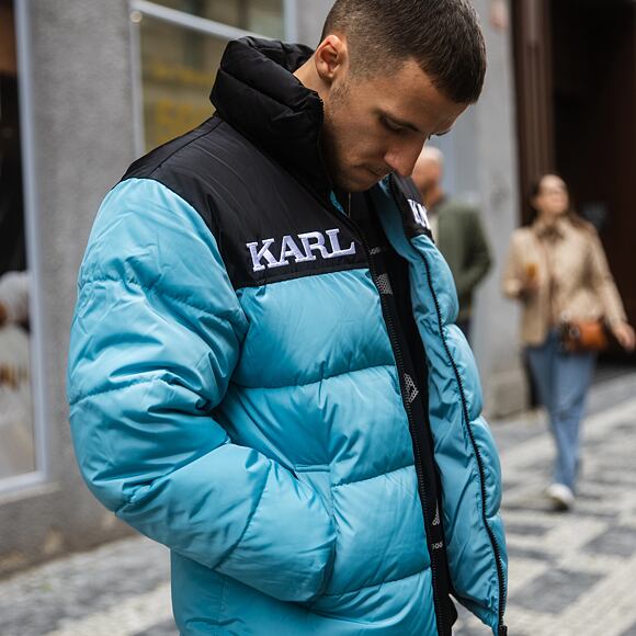 Péřová Bunda Karl Kani - Retro Essential Puffer Jacket - Blue