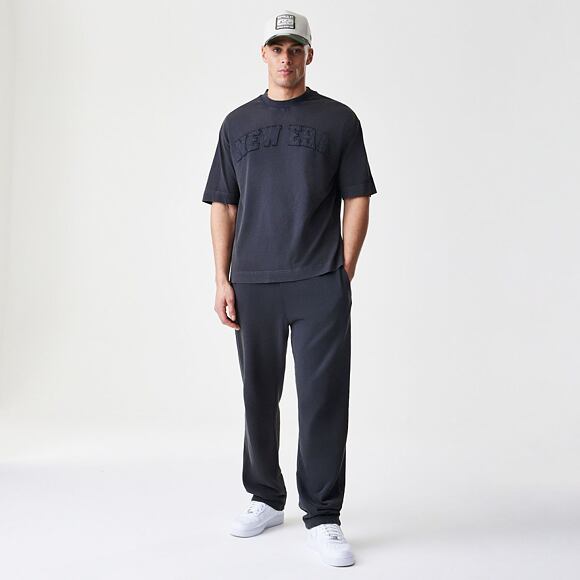 Pants New Era - Branded Washed Straight Sweatpants - Black