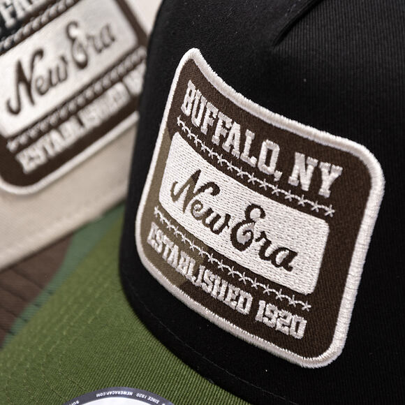 Cap New Era - Branded Camo Patch 9FORTY A-Frame - Black / Rifle Green