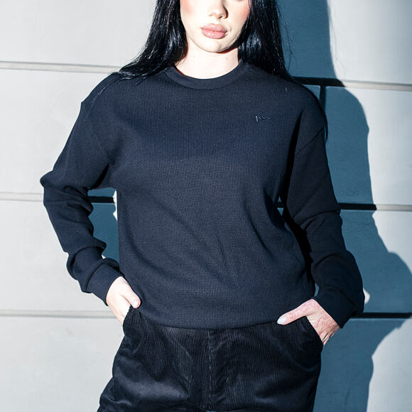 Tee New Era - Branded Longsleeve Waffle Tee - Black