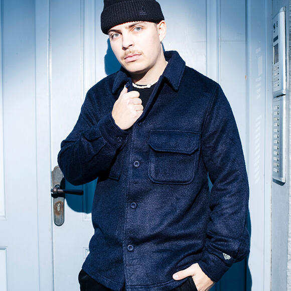 Jacket New Era - Branded Shacket - Navy