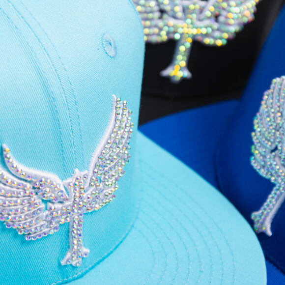 Kšiltovka Reflection Luxury Shine Loud Snapback - Baby Blue / White