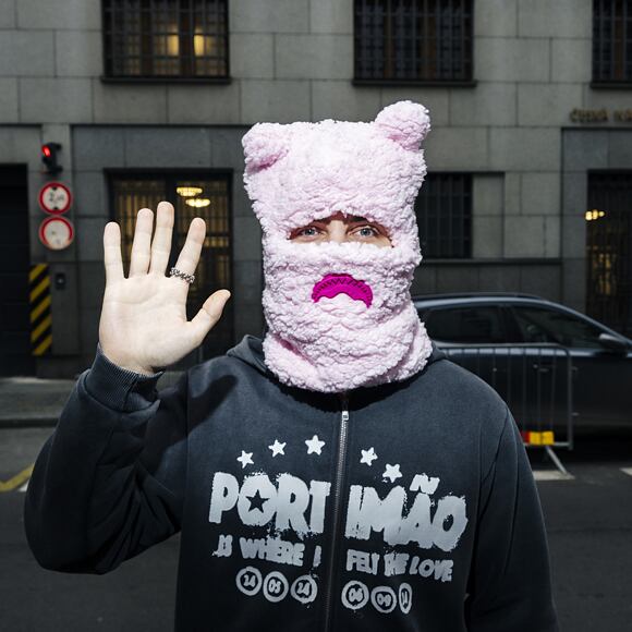 Sprayground Pink Fleece Bear Ears Ski Mask