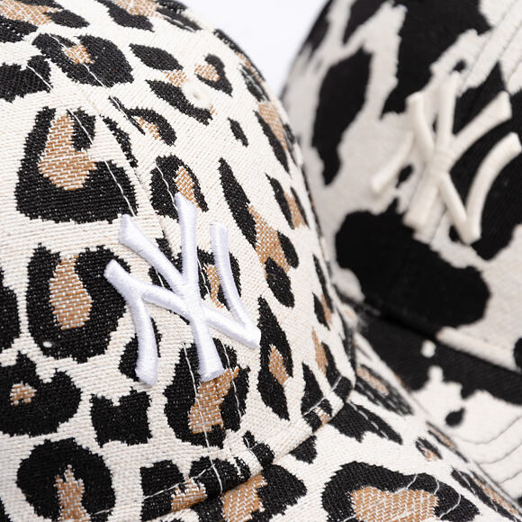 Womens Cap New Era - MLB Leopard Midi 9FORTY - NY Yankees - Camel