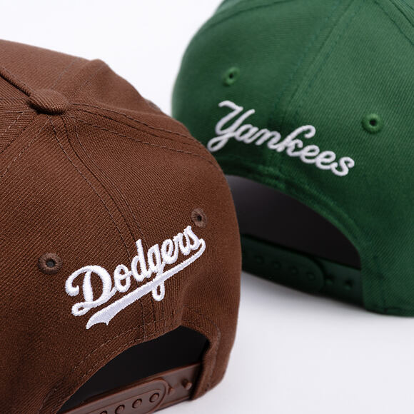 Cap New Era - MLB Outline Script 9FORTY A-Frame - LA Dodgers - Chestnut Brown