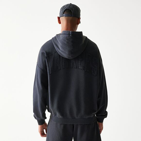 Sweatshirt New Era - MLB Washed Full Zip Hoody - NY Yankees - Black