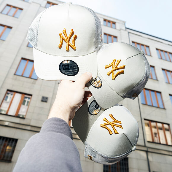 Cap New Era - MLB Essential 9FORTY Trucker - NY Yankees - Stone