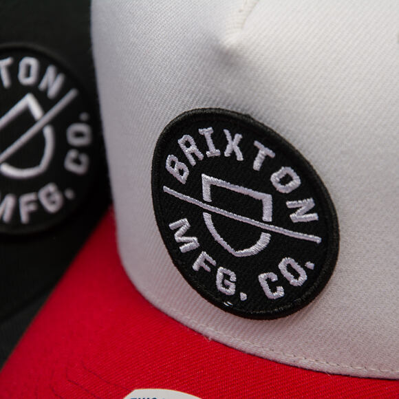 Cap Brixton - Crest MP Snapback - Off White/Rush