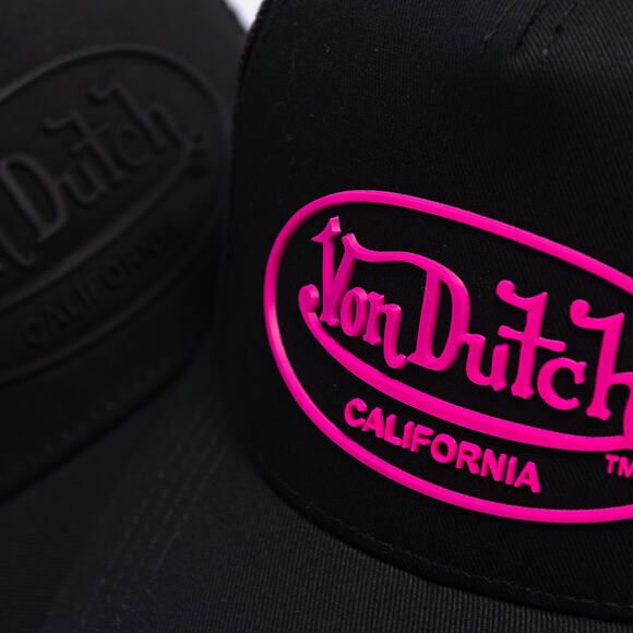 Cap Von Dutch - Trucker - Rubber Logo Black/Electric Pink