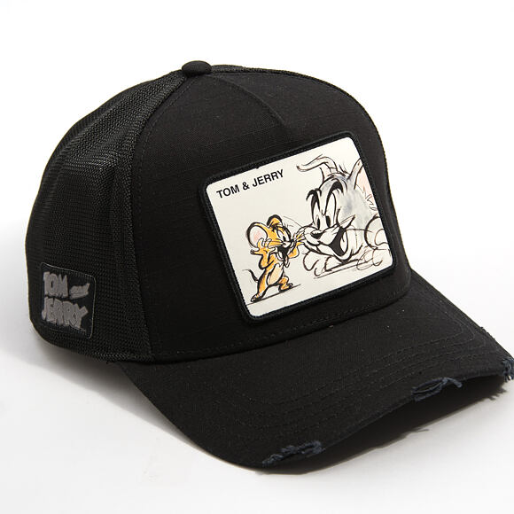 Cap Capslab - Tom & Jerry Trucker - Cat Chase - Black Distressed