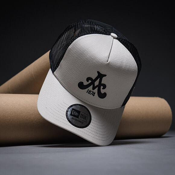 Cap New Era - Core Logo 9FORTY A-Frame Trucker - ASTON VILLA FC - Stone