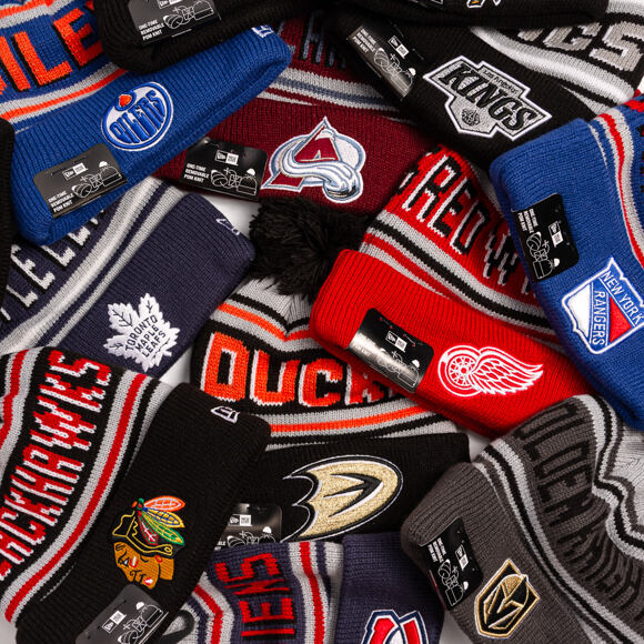 Beanie New Era - NHL Evergreen Wordmark Pom Medium Knit - Detroit Red Wings - Team Color