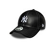 Dámská Kšiltovka New Era - MLB Contrast Stitch PU Leather 9FORTY - NY Yankees - Black / White