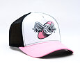 Womens Cap Von Dutch - Flying Eyeball Embroidery Baseball - White / Pink