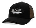 Cap Von Dutch - Cali Brushed Patch Trucker - Black / Orange Mesh