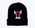 Mitchell & Ness Chicago Bulls Chenille Logo Cuff Knit Black Winter Beanie