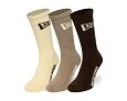 Socks New Era - Flag Crew Socks 3pk - Cream / Beige / Brown
