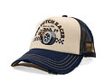 Cap Von Dutch - Racer On Fire Wheel Patch Trucker - Cream / Navy
