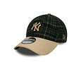 Cap New Era - MLB Mix Check 9TWENTY - NY Yankees - Stone / Cilantro Green