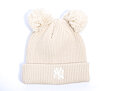 Womens Beanie New Era - MLB Double Pom Beanie - NY Yankees - Stone