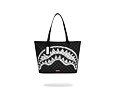 Bag Sprayground - Black And White Drip Check Shark Tote
