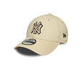 Kšiltovka New Era - MLB Team Outline 9FORTY - NY Yankees - Cream / Burgundy