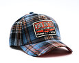 Cap Von Dutch - Plaid Vintage Garage Patch Baseball - Blue / Red